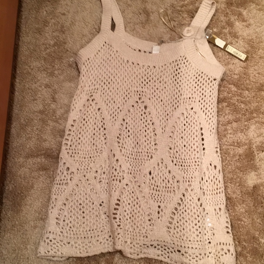 NWT Lauren Conrad crochet sweater tank top xs - Picture 2 of 9